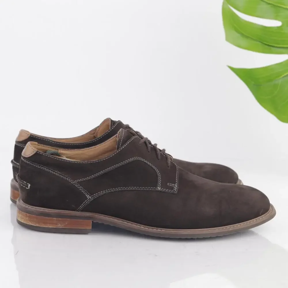 Florsheim Mens Doon Oxfords Size‎ 9.5 M Brown Suede Plain Toe Dress Shoe Comfort